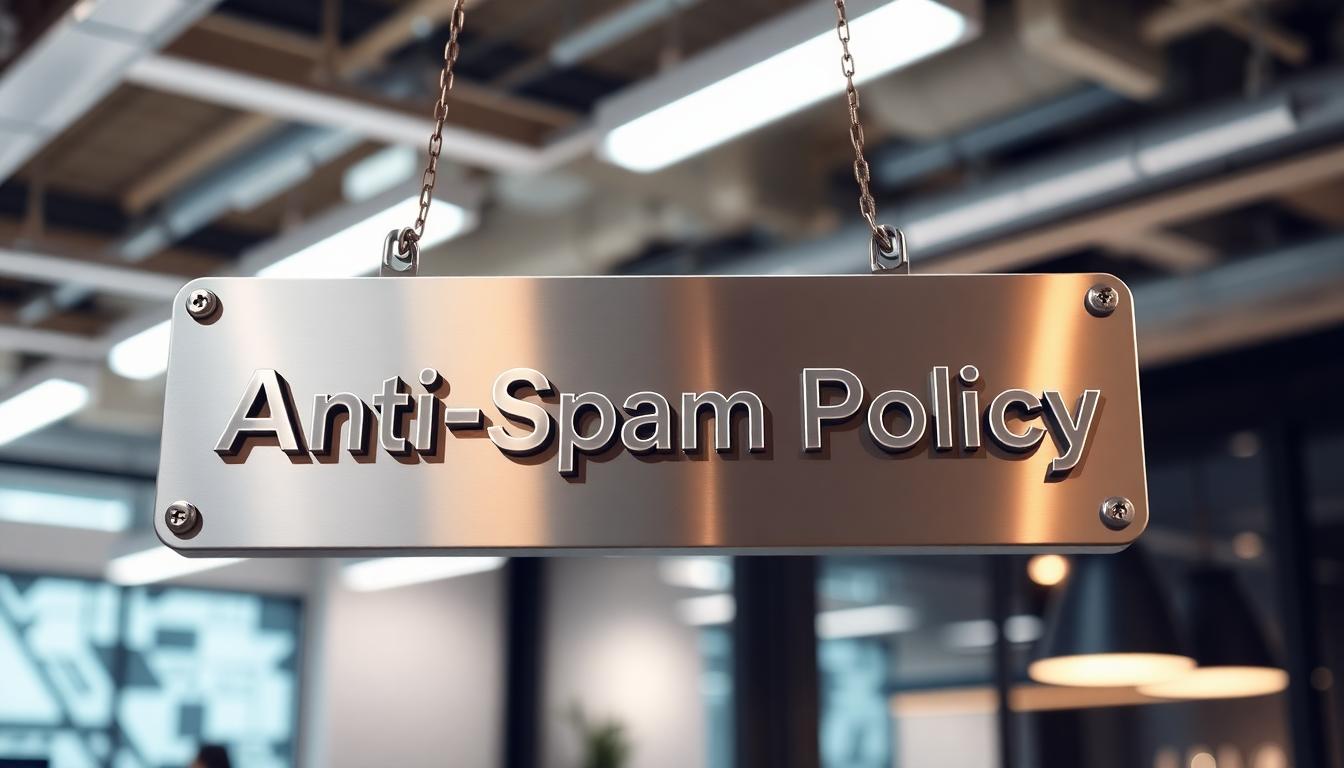 Anti-Spam Policy Sign